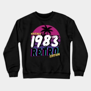 Vintage Sunset 1983 Men Women 80s Retro Crewneck Sweatshirt